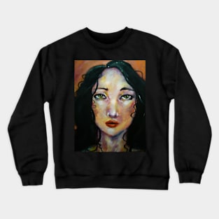 Riley (colorful portrait) Crewneck Sweatshirt